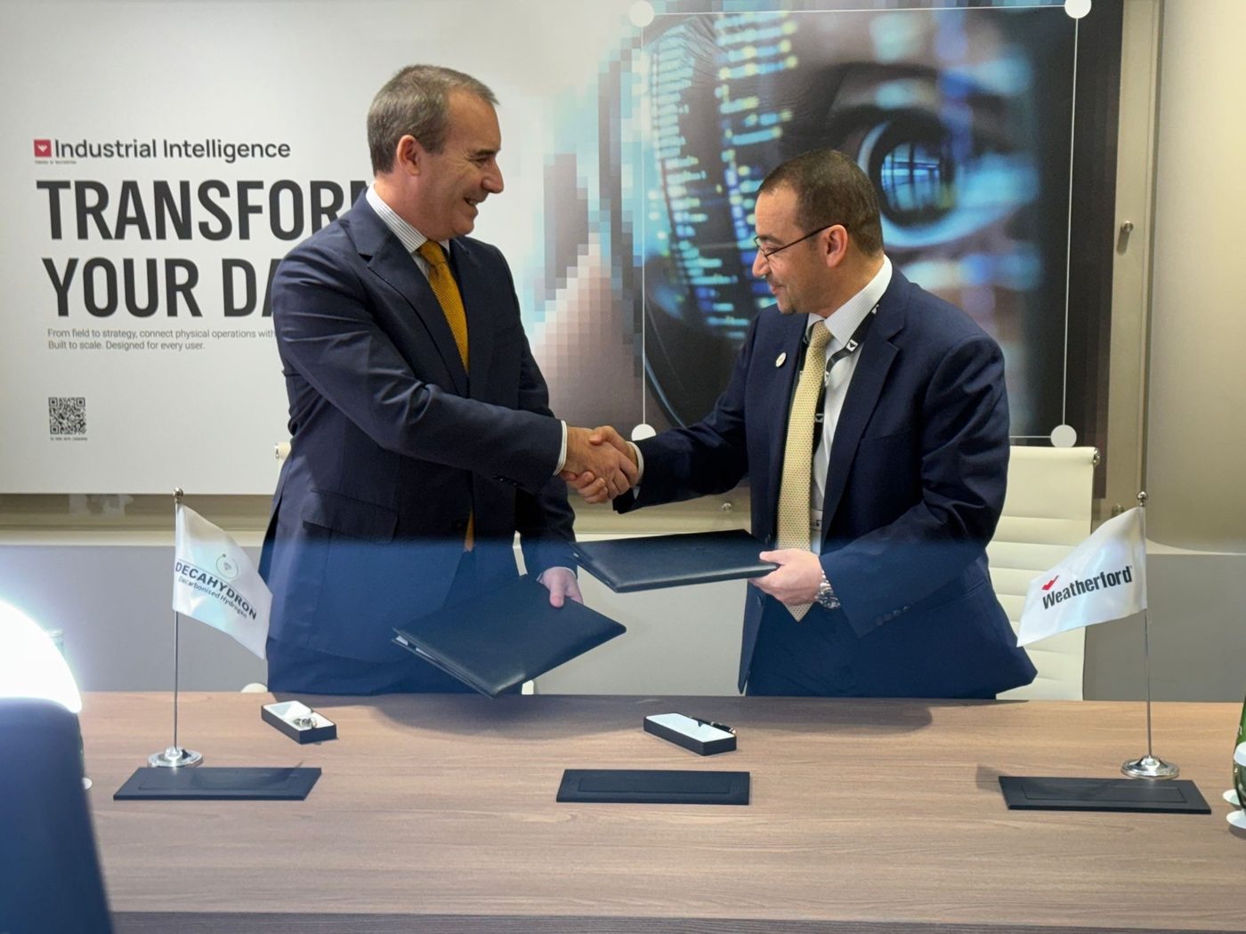 Decahydron and Weatherford exchange signed agreements