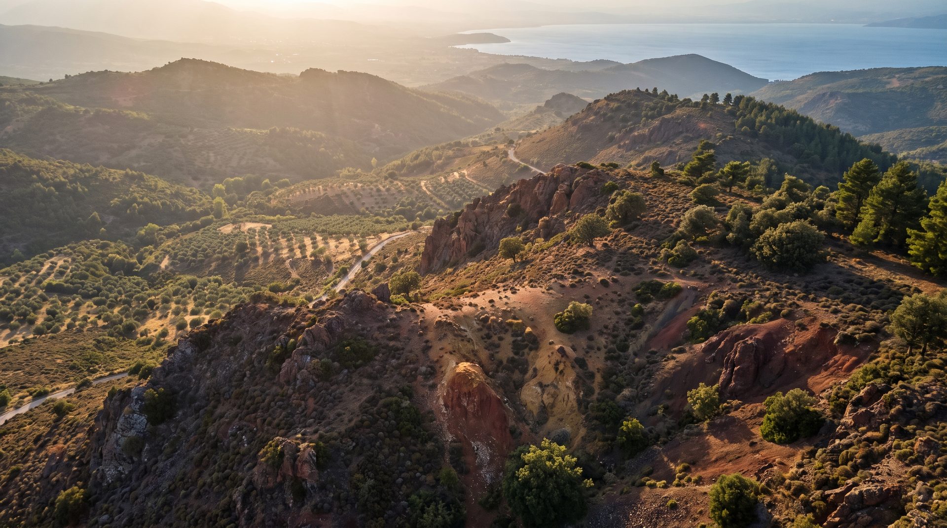 Serpentinite hills of Othrys, central Greece
